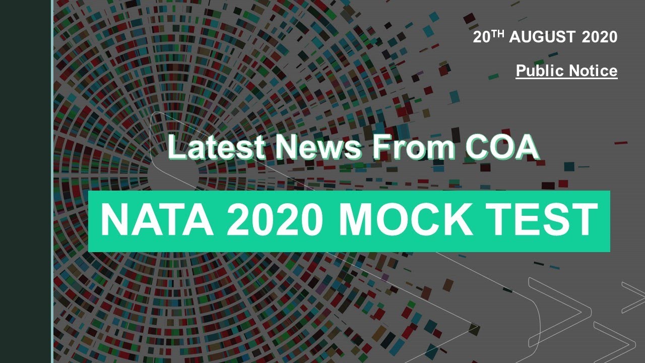 RECENT NOTICE - NATA 2020 MOCK TEST