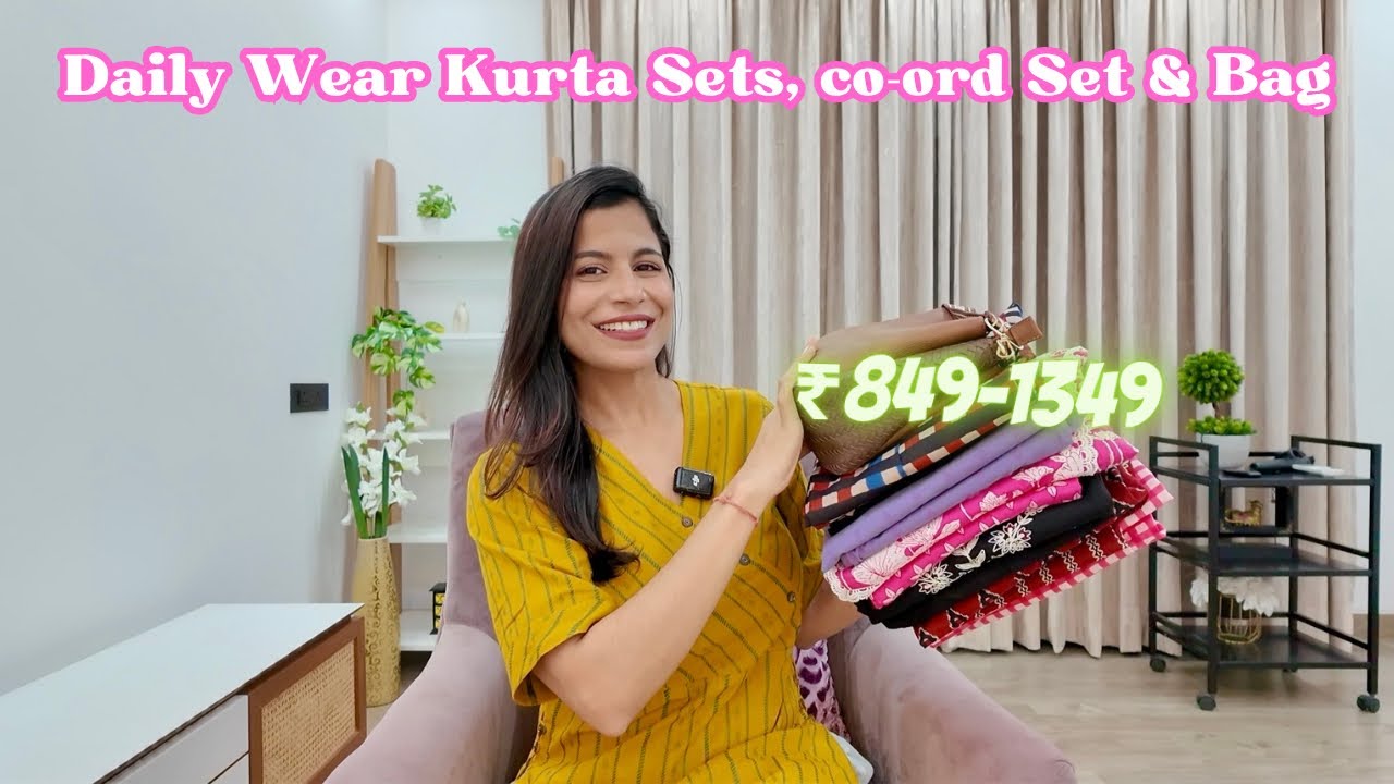 Daily Wear Kurta Set, Co-ord Set & Bag Haul ₹849-1349 l Dream Simple