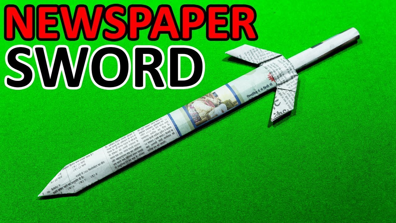 How To Make a Paper Sword | Paper Sword Making Using Newspaper (Ninja Sword  - EASY)