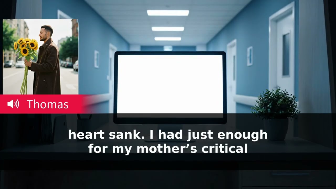 Who left the flowers at the hospital desk?