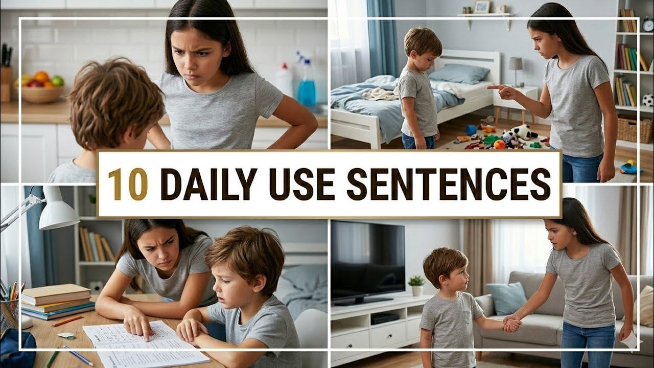 10 Common Sentences for Everyday Life||English with Reena 