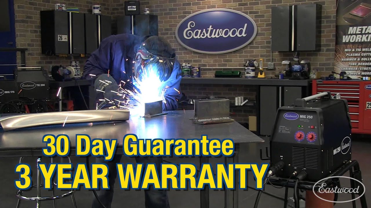 Eastwood MIG Welder 250 Amp - Welding Sheet Metal to 1/2
