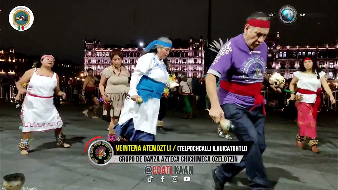Danzas, explicación y palabras de la Veintena ATEMOZTLI de TELPOCHCALLI ILHUICATOHTLI