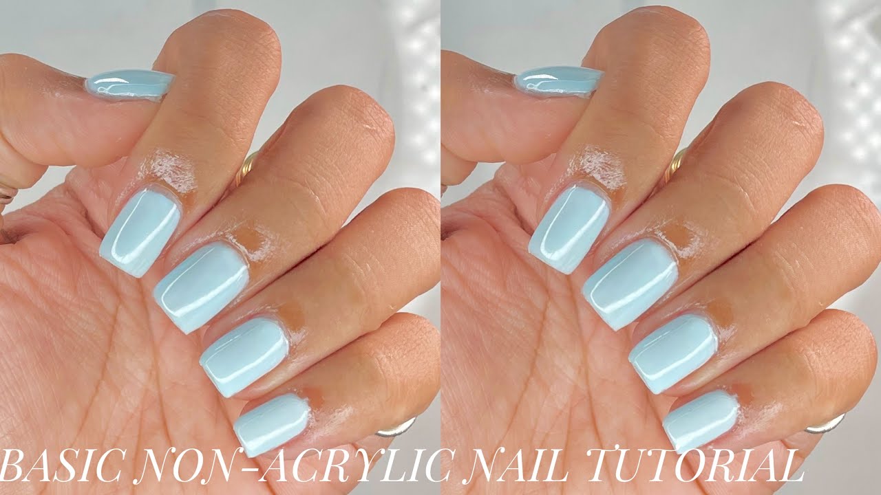 BASIC & EASY NON ACRYLIC BEGINNER FRIENDLY NAIL TUTORIAL!