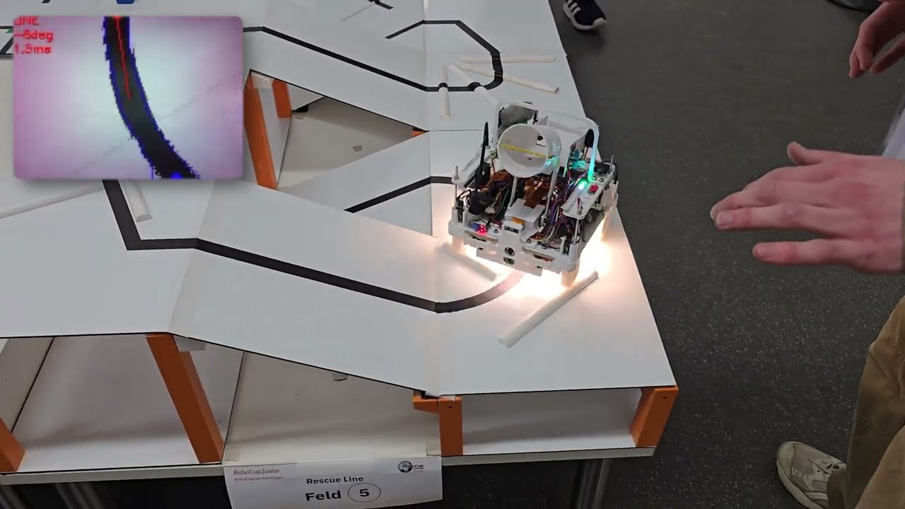 RoboCup Junior 2025 Line - 1st run Team BioBrause | german championship