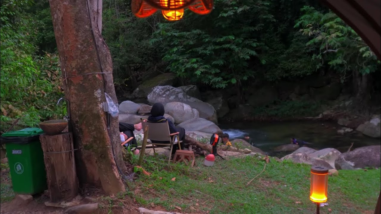 salah satu campsite dengan sungai cantik dan jernih | Zamnaj Campsite | camping malaysia | glamping 