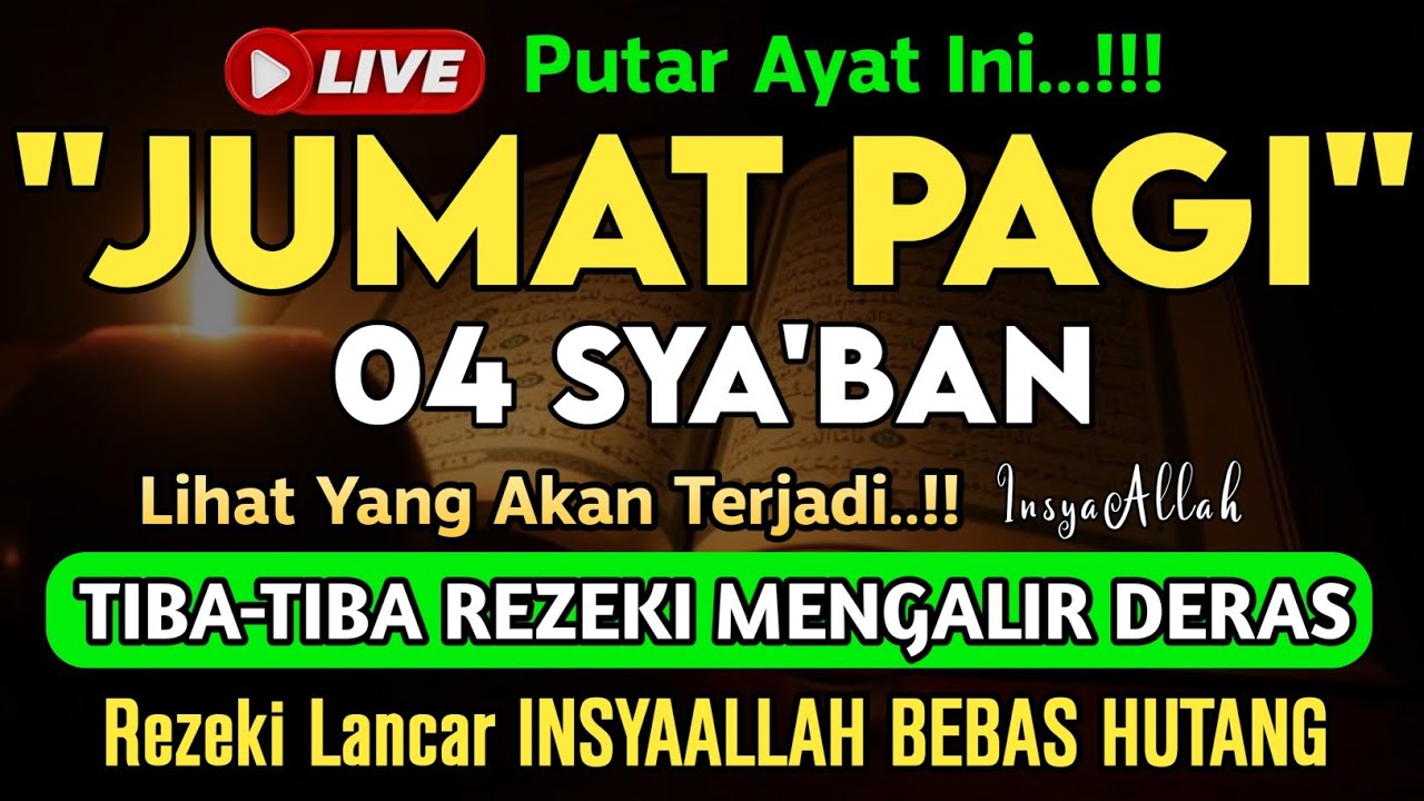 Putar Ayat ini Di Bulan Sya'ban - Segala Hajad Dikabulkan, Rezeki Mengalir Deras, Aamiin