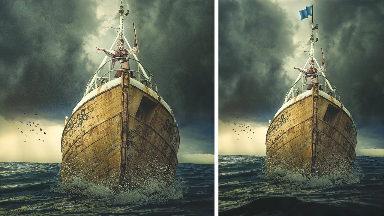 On Boat Photo Manipulation | Photoshop CC Tutorial