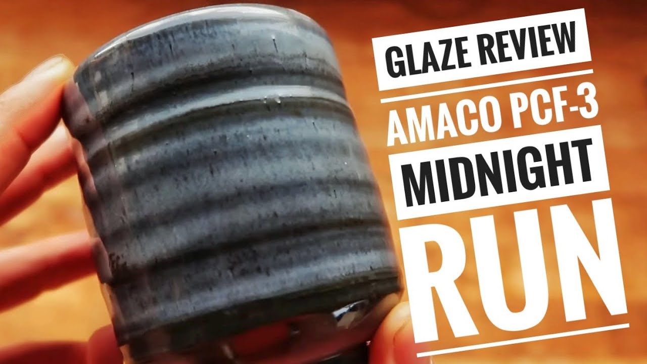 Glaze review AMACO PCF-3 Midnight Run