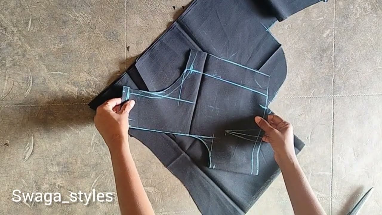Simple And Easy Method Normal Blouse Cutting For Beginners | Cross Cut Blouse