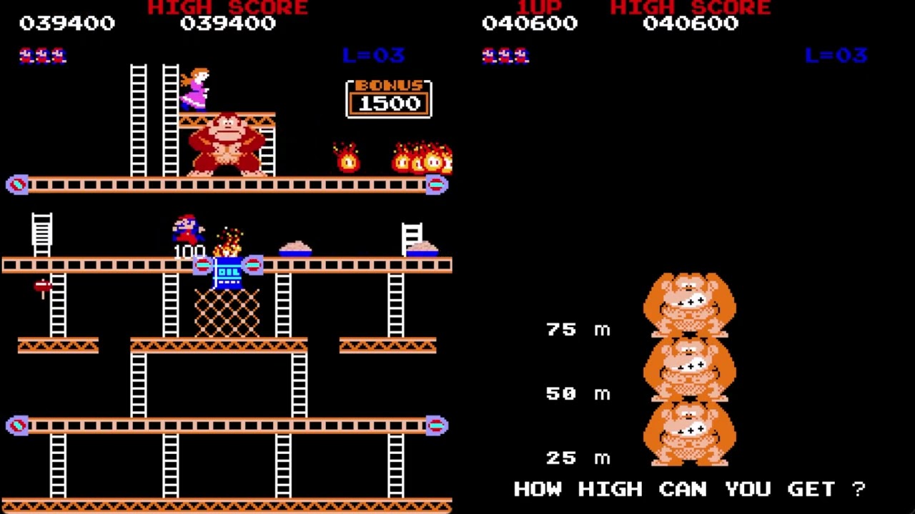 DK Arcade - Pie Oil Can Leech Comparison