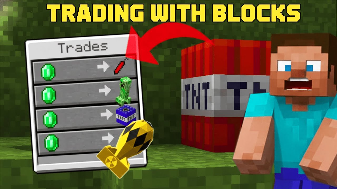 Minecraft But You Can Trade With BLOCKS!!