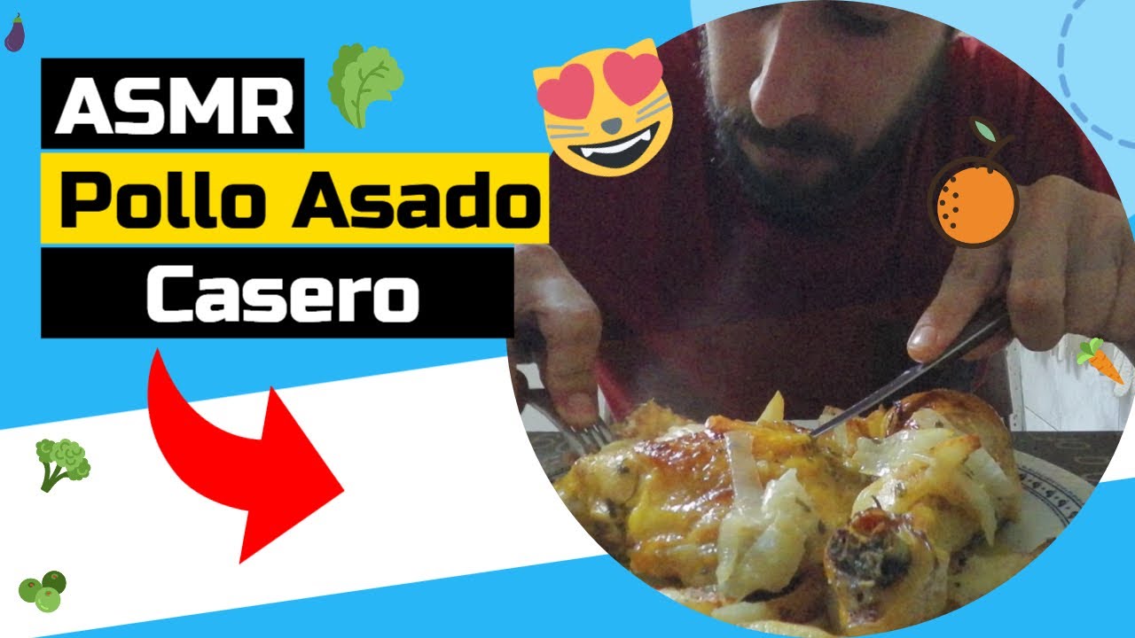 ASMR Comiendo POLLO ASADO - Receta Casera