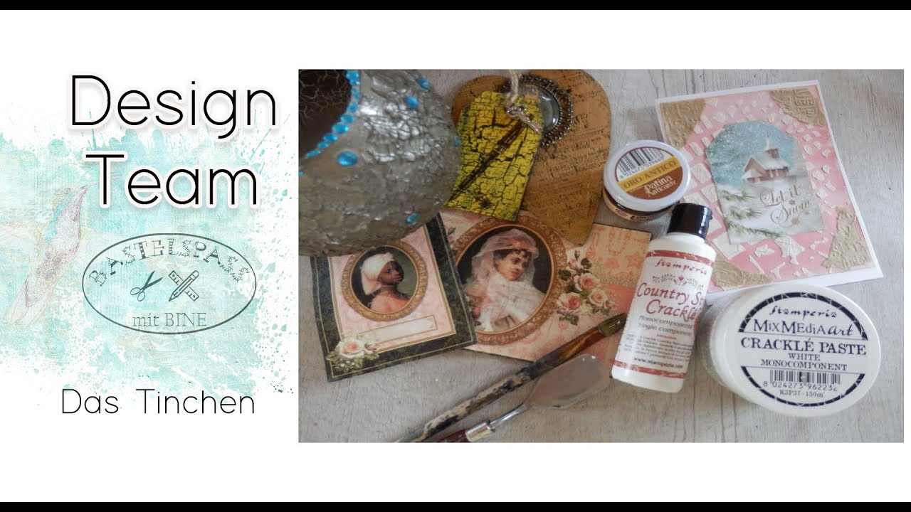 #BastelspaßmitBine 😊 #Stamperia Crackle Paste & Country Style Crackle / Produktvorstellung