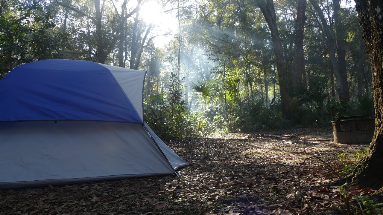 Camping at Alexander Springs Campground in Ocala National Forest, Florida