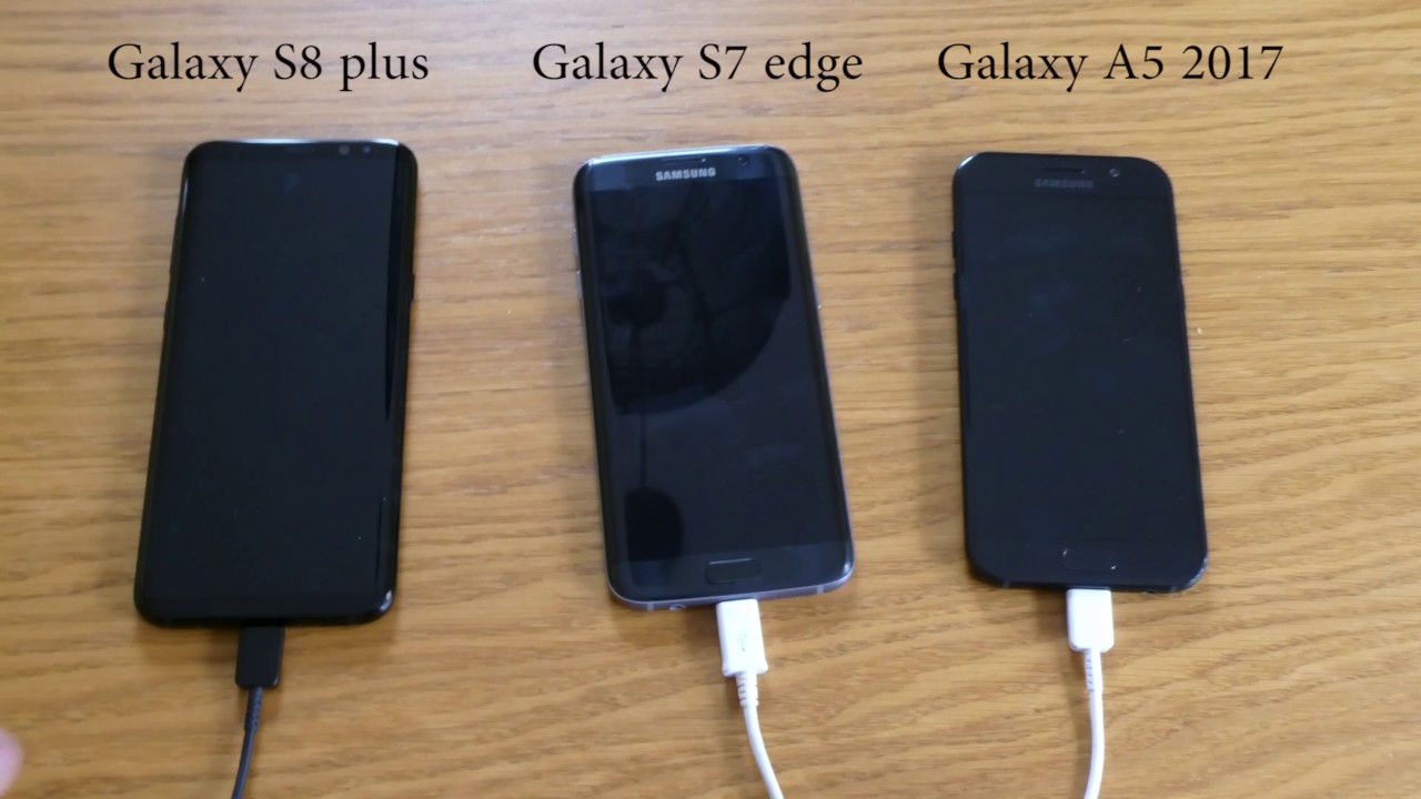 Samsung Fast Charging test. S8 plus vs S7 edge vs A5 2017.