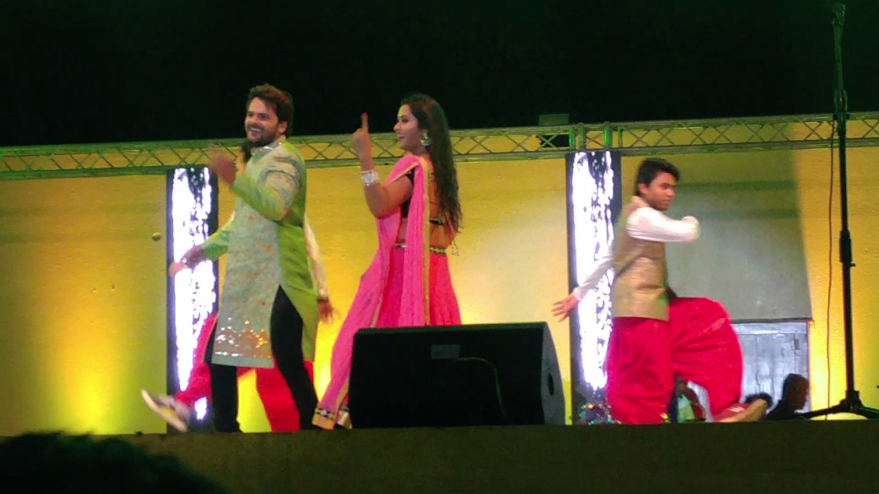 Sarso ke sagiya Khesari Lal Yadav with kajal raghwani bhojpuri muqabala doha qatar 17 March 2017