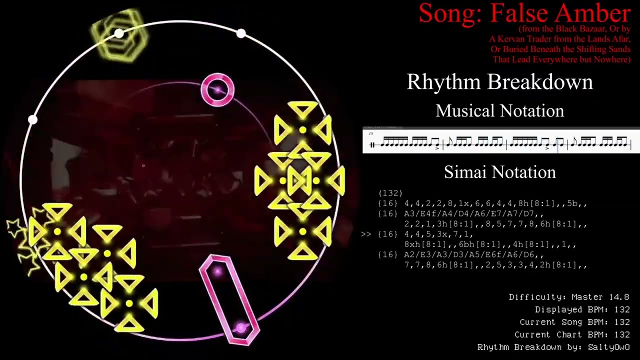Rhythm Breakdown: False Amber [maimai でらっくす]