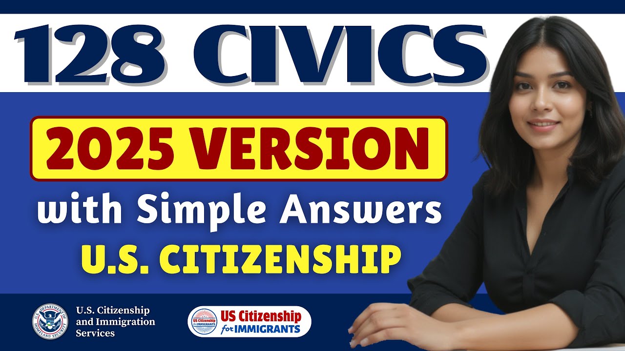 USCIS 128 Civics Questions with Easy Answers | U.S. Citizenship Interview 2025 Practice Test No.92
