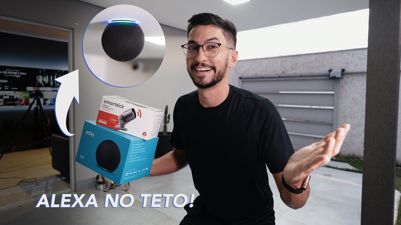 AUTOMATIZEI minha GARAGEM! | Alexa no teto + portão garagem +  sensores e interruptor Sonoff.