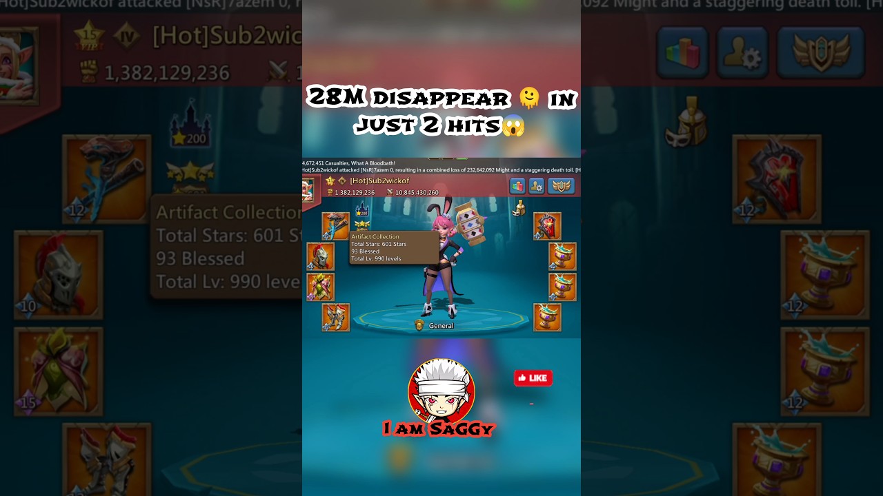 LORDS MOBILE:- 28M DISAPPEAR IN JUST 2 HITS🫠🥵😱 #lordsmobile #rallytrap #lordsmobilerallies #burn