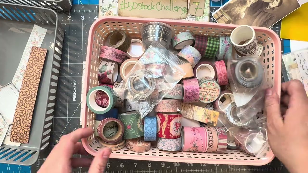 #50stackchallenge7 Hosted by Amy @craftycat - prompts #41 Lines & #42 Washi Tape 