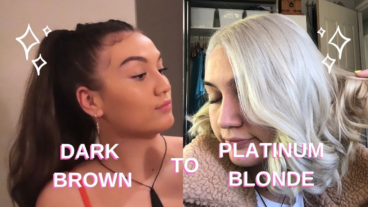 DARK BROWN TO PLATINUM BLONDE (impulsive decision ngl)