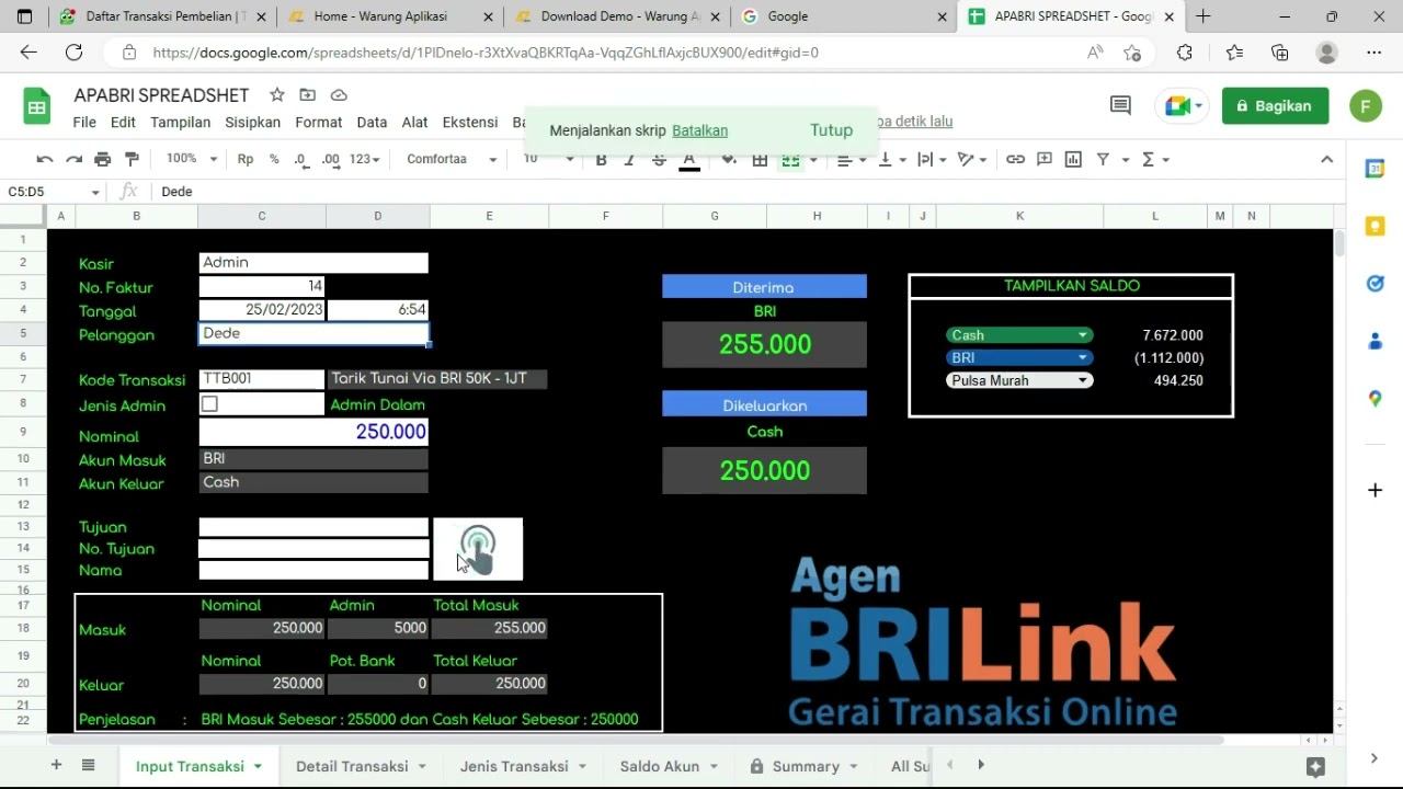 Cuplikan Apabrisheet