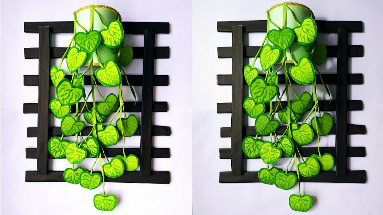 Money plant wallhanging craft idea/ paper money plant tree wallhanging/ Wallmate/paper craft .