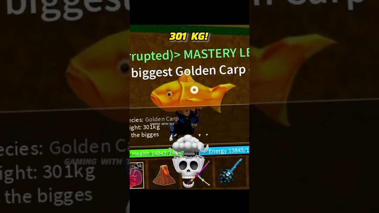 MY BIGGEST GOLDEN CARP IN BLOXFRUITS #bloxfruits #shorts #roblox