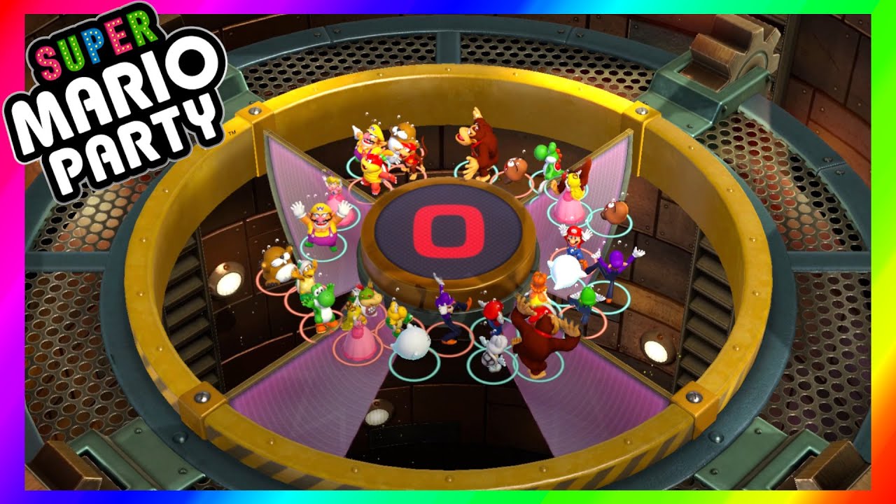 Super Mario Party Minigames #601 Yoshi vs Rosalina vs Donkey Kong vs Bowser