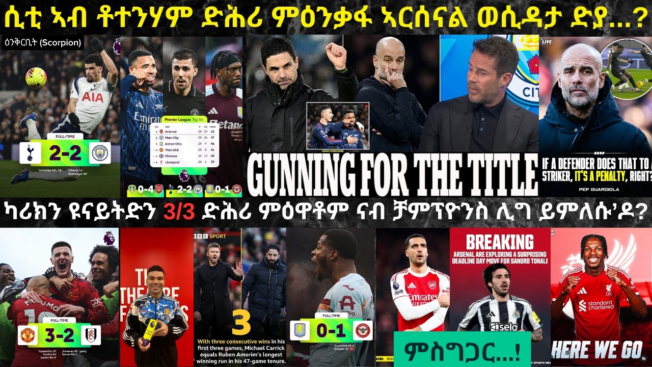 ትንታነ፦ ማንቸስተር ሲቲ ኣብ ውድድር ዋንጫ ኣላ ተኾይና ተጠራጥር'ያ // ማንቸስተር ዩናይትድ ንውድድር TOP-5 ክትቅልሶ ትግመት