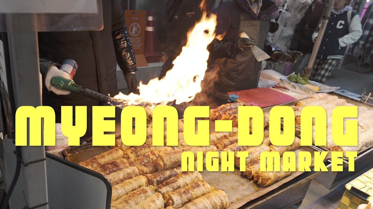 Myeongdong Night Market Walking Tour, Seoul, South Korea - Winter 2025 - [4K HDR]