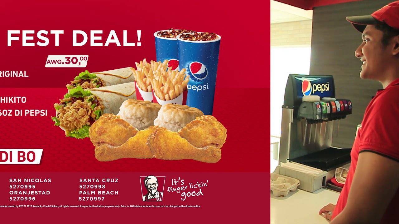 KFC Aruba Friends Snax Deal 2017