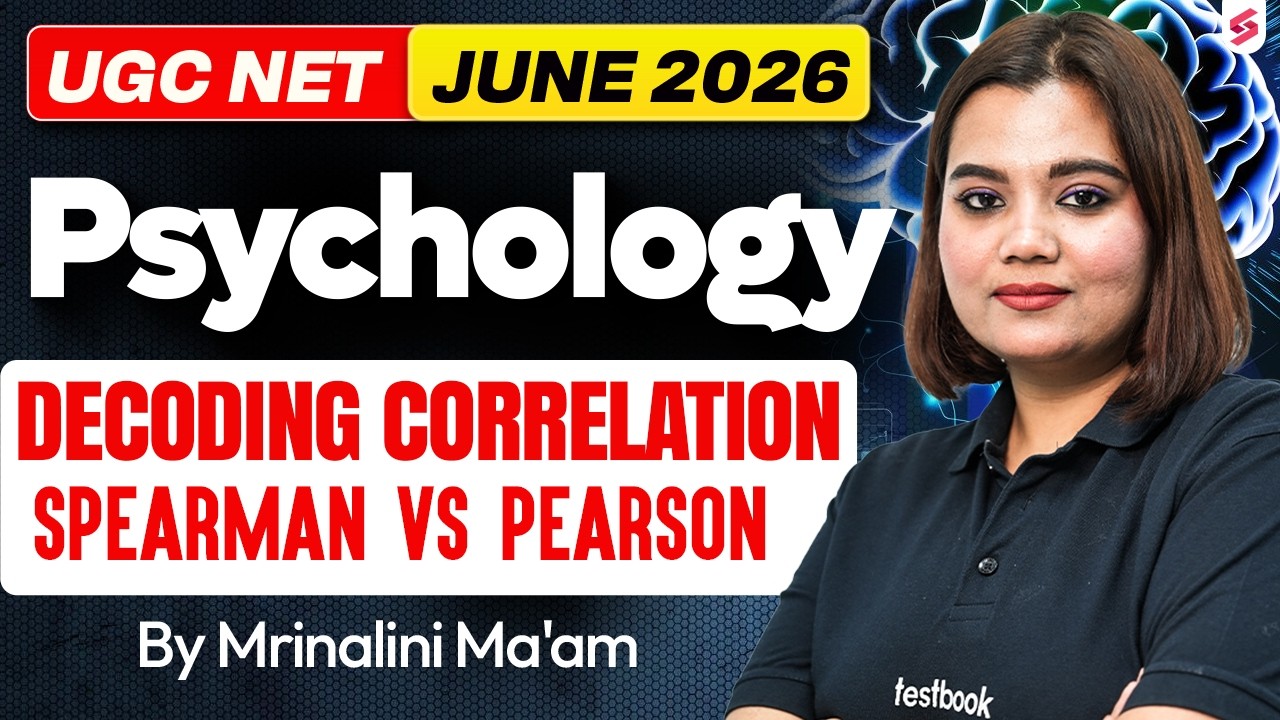 UGC NET Psychology Preparation 2026 | Decoding Correaltion Spearman Vs Pearson UGC NET By Mrinalini