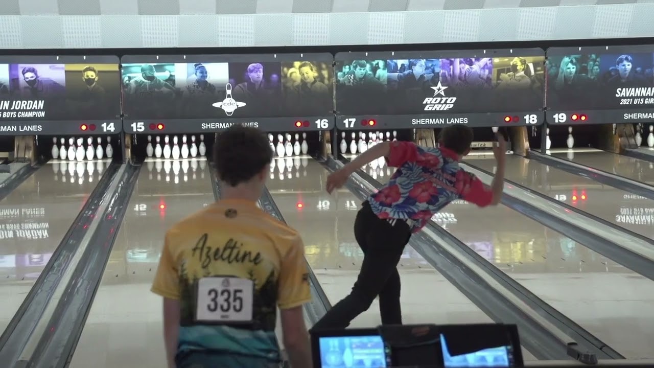 Youth Bowler Keegan Alexander Mic'd up at the 2022 Junior Gold Championships