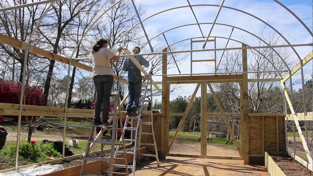 How to Build a High Tunnel/Greenhouse | Paint and Wire | part 9
