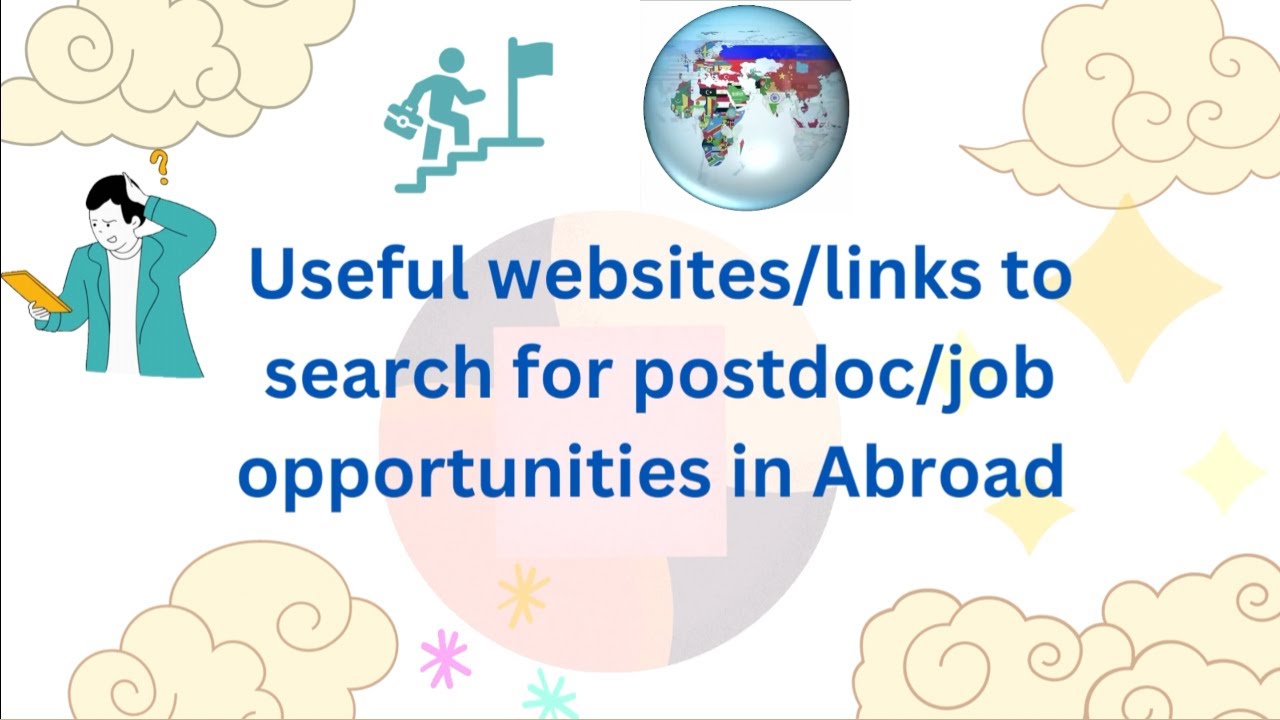 Useful websites/links to search abroad postdoc/job opportunities. #postdoc #job