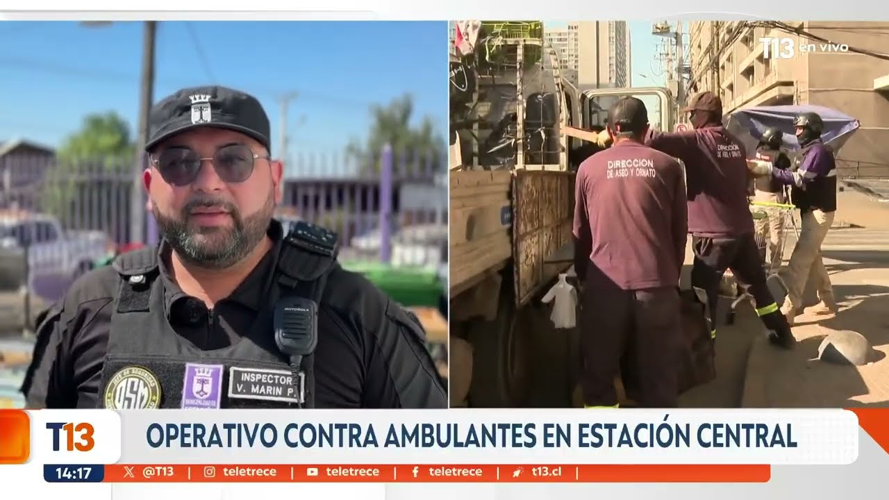 Operativo contra ambulantes en Estación Central