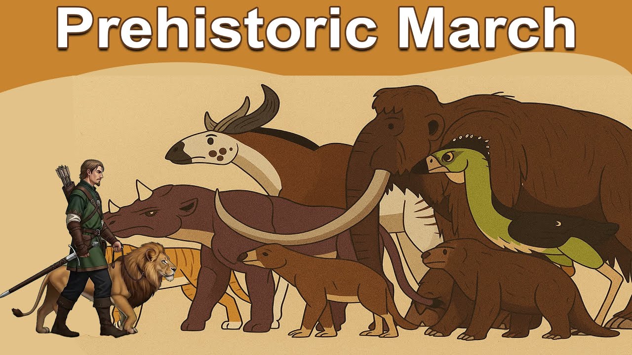 Cenozoic Beasts Marching | Prehistoric Animals Size, Facts & Timeline of Extinct in 2D Animation
