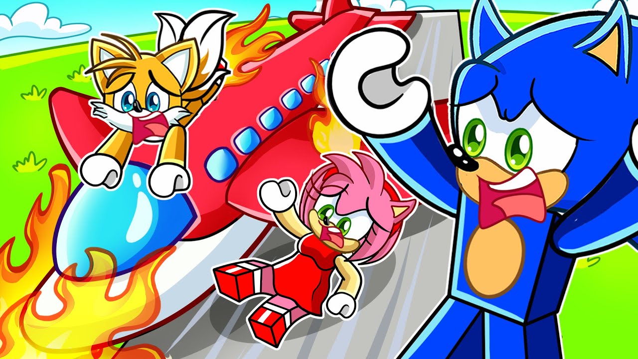 ¡SONIC, TAILS Y AMY Deslizamos TODO por UNA COLINA en Roblox!