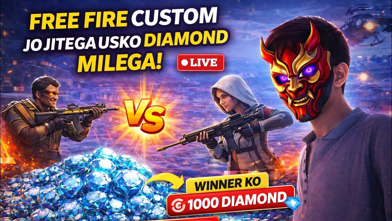 Pradeep Gamer 1M is live! free diamond 💎💎💎💎💎💎