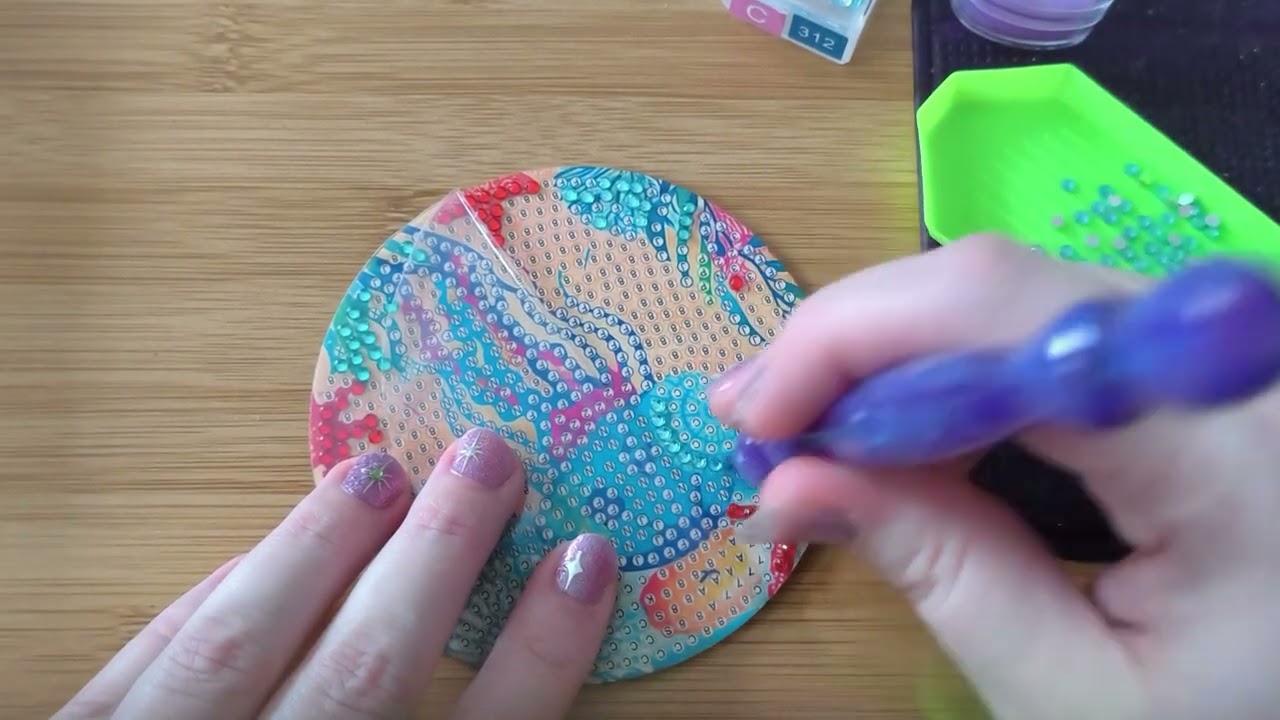 Relaxing diamond painting with me - ocean coaster set- jellyfish 