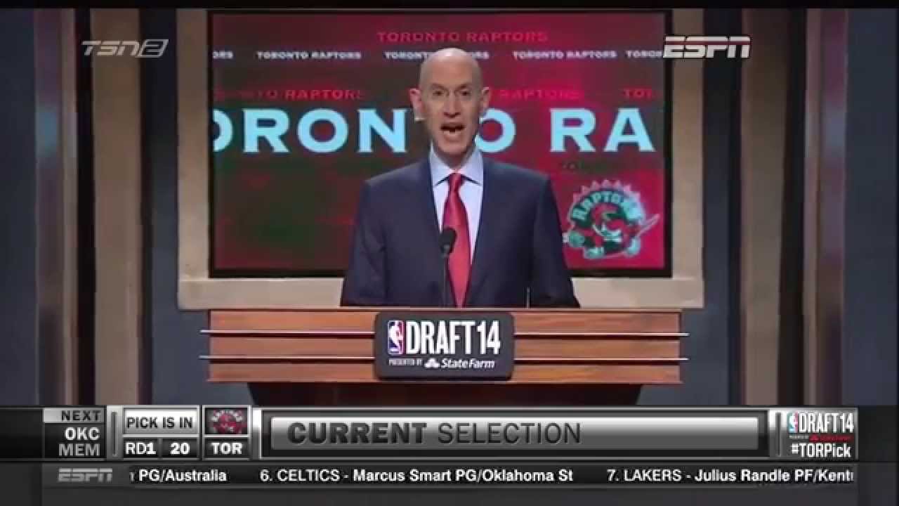 2014 NBA Draft   #20 Pick Overall   Bruno Caboclo   Toronto Raptors   PF Brazil