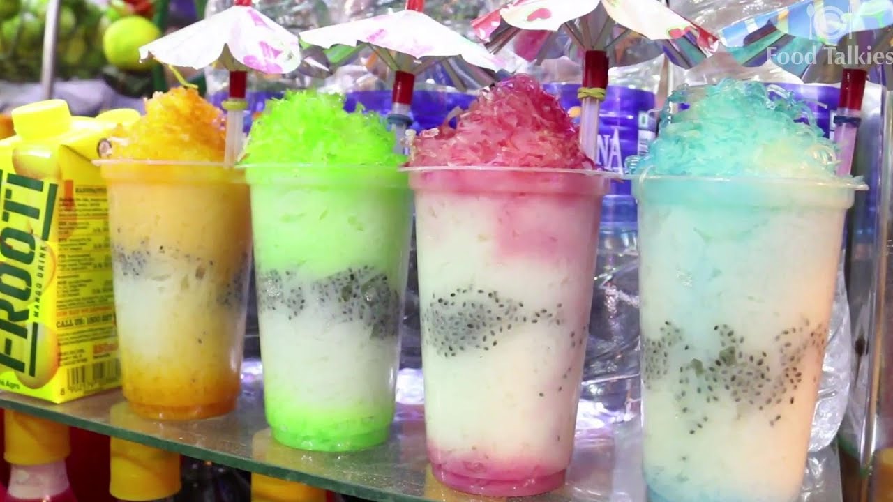 Indian Street Food - Juhu Beach Falooda shots And Gola
