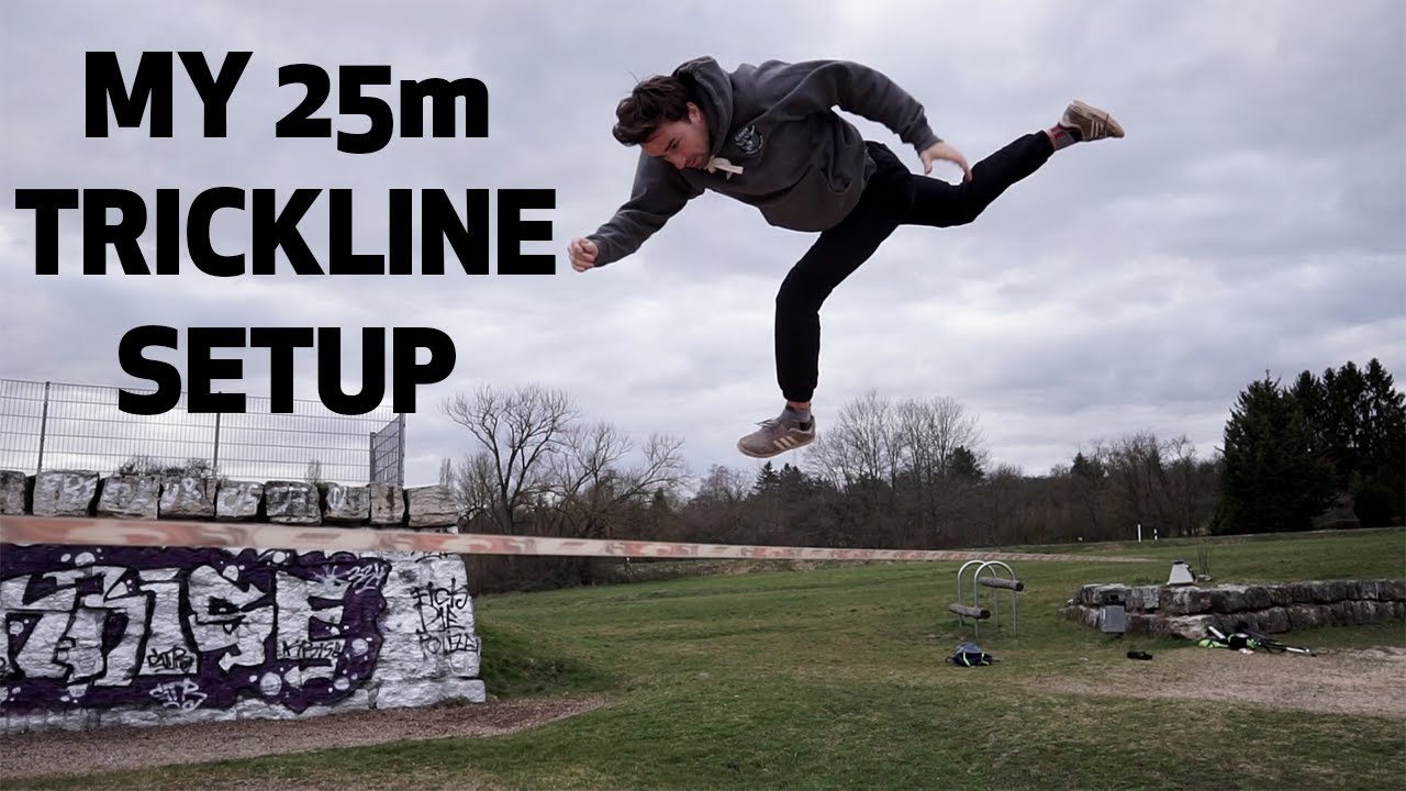 How I Set Up a big 25 m Trickline