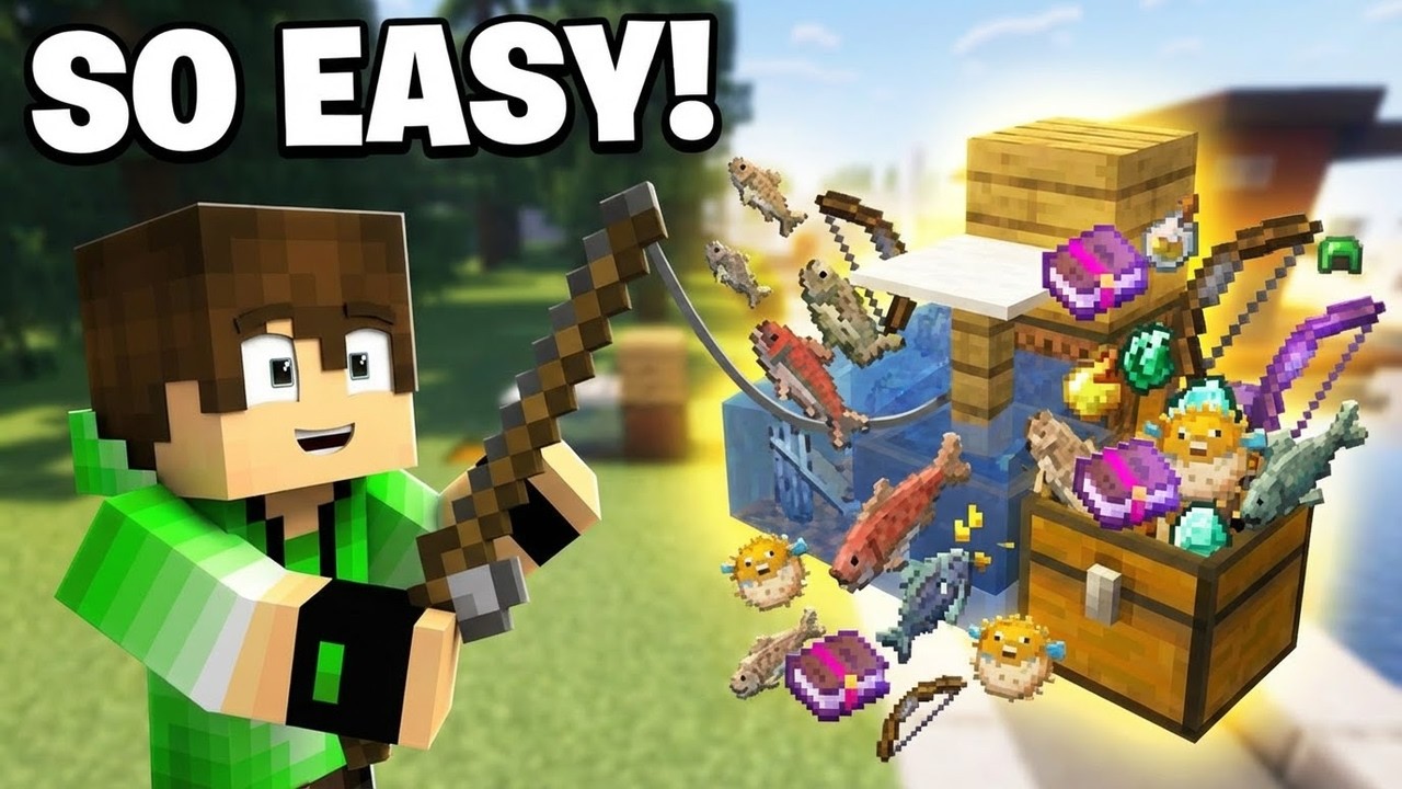 NAJŁATWIEJSZA Farma Ryb AFK w Minecraft 1.21+ | Java Edition