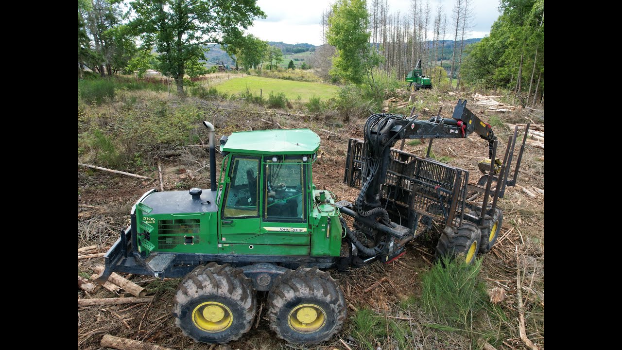 🌲4K| John Deere 1710D • Oldest and biggest • John Deere 1470D • Harvester & Forwarder • DroneView🌲