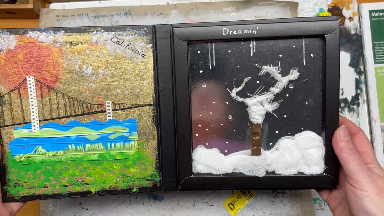 California Dreaming - no such thing as a non-craft item - #5itemdollarstorechallenge #mixedmedia