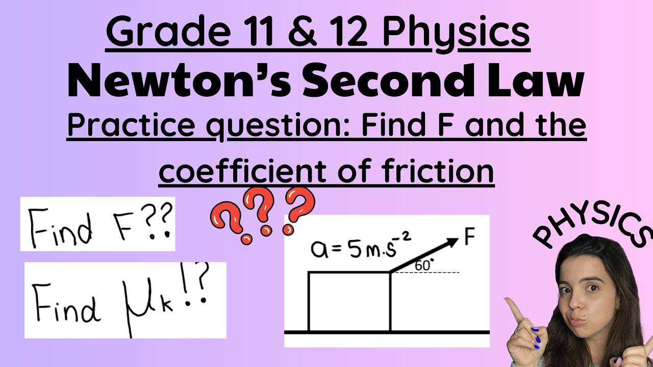 Newton's Laws Practice Question Gr 11 and 12 Physics: Finding the coefficient of friction